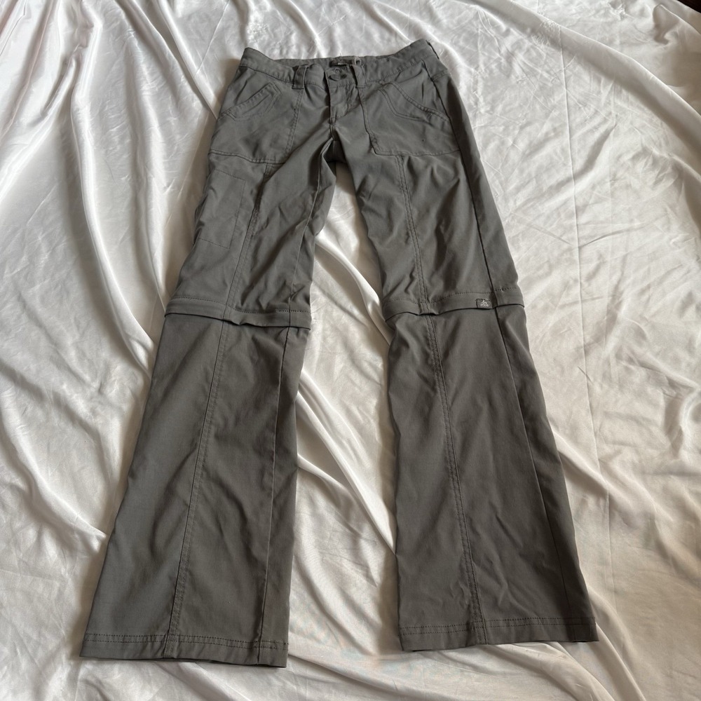 prAna Women's Gray Convertible Hiking Camping‎ Outdoor Pants Size 2 Lightweight
